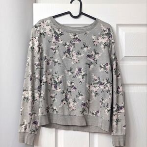 Calliope - sweater floral, grey pink